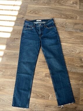 Abercrombie & Fitch Dark Blue Straight-Leg Jeans